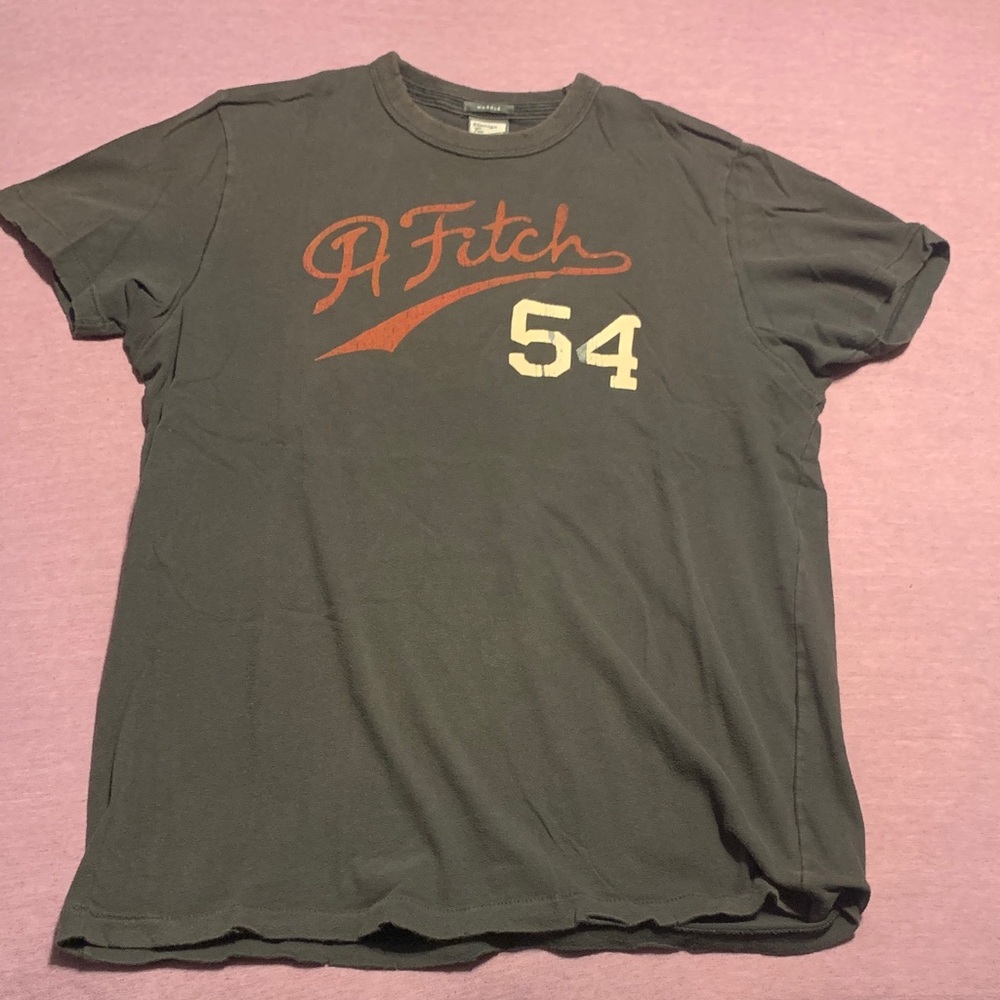Abercrombie & Fitch Dark Gray Graphic Tee